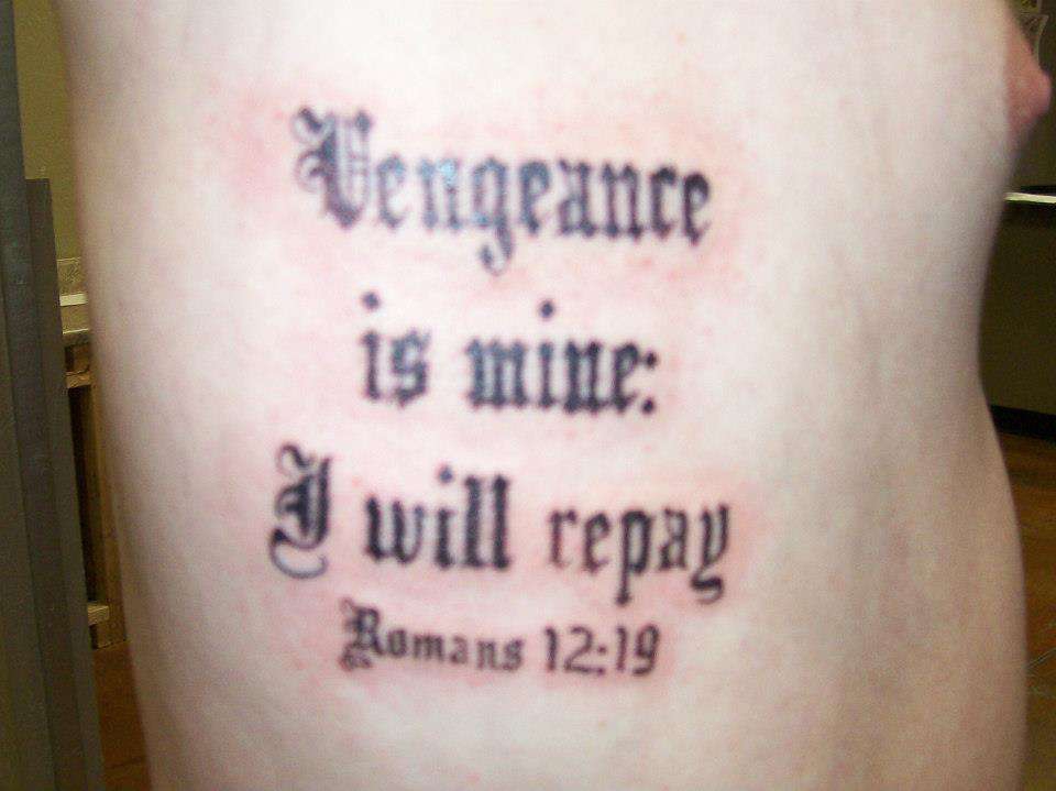 Bible Scripture Romans 1219 tattoo