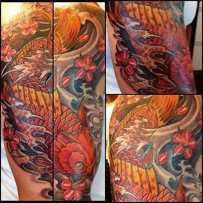 Japanese Goldfish Full Sleeve Tattoo – INKVASION Tattoo Studio