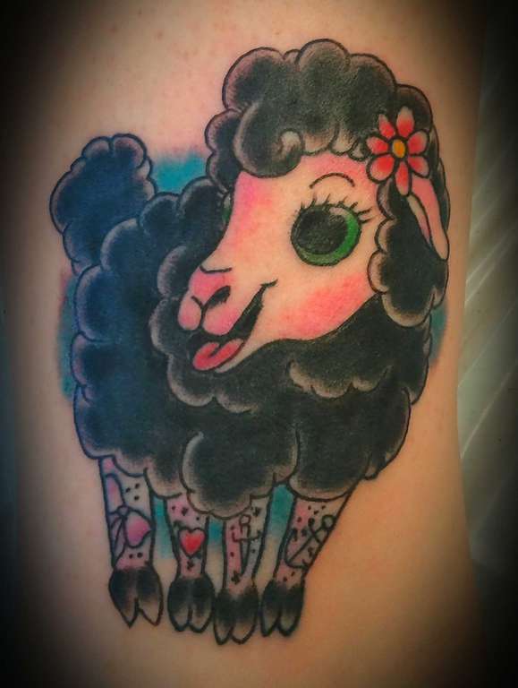Black Sheep by Garrett Allison Old North State Tattoo WinstonSalem NC   rtraditionaltattoos