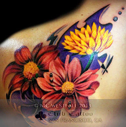 Club-tattoo-nic-westfall-san-francisco-pier-39-floral-flowers-1