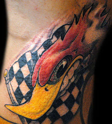 jackdamore:woodpecker-cartoon-racing-checkered-flag