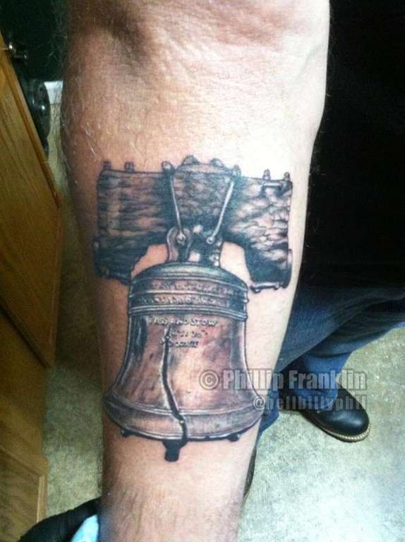 Liberty Bell done by Dan Santoro  American House Hawley PA   rtraditionaltattoos
