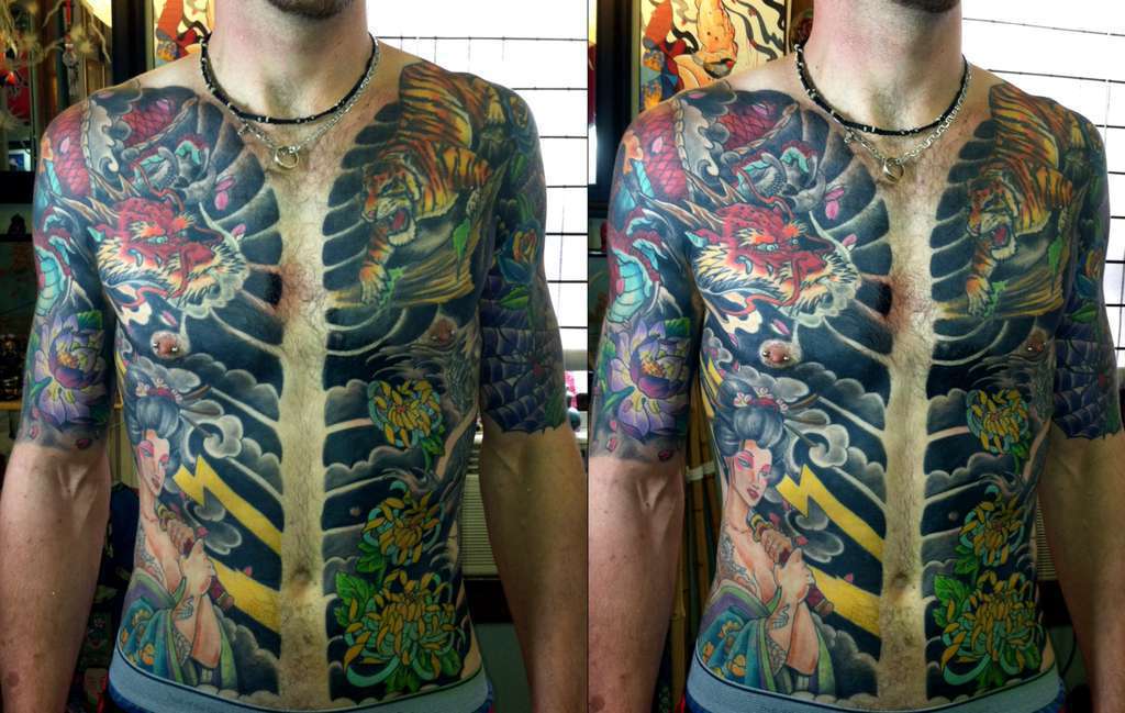 ArtStation  Japanese Bodysuit Tattoo for G8F by Serbere3D