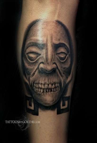 By jaymzkanontatts Thanks for looking  Repost jaymzkanontatts        Mayan god of underworld worldfamo  Horror tattoo Evil tattoo Mayan  tattoos