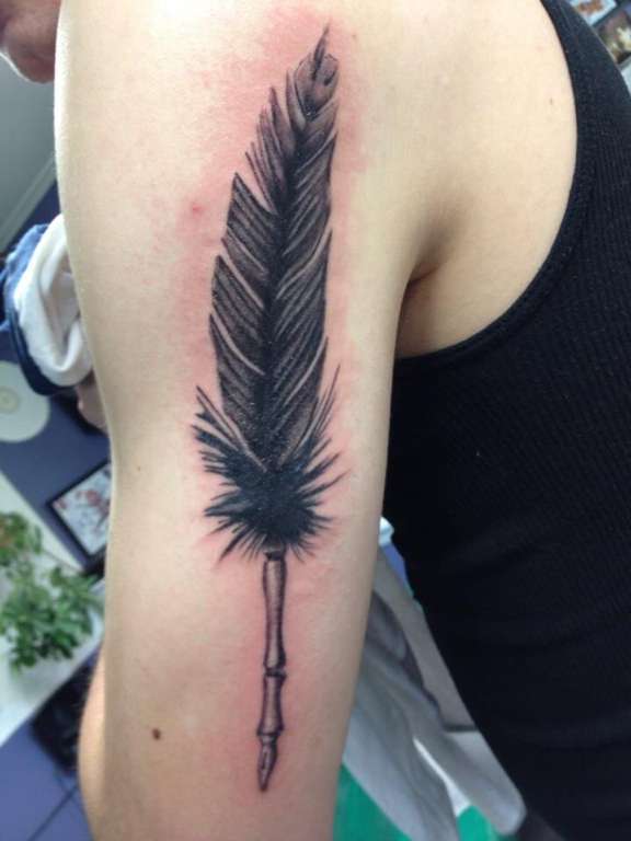 TATTOO PASS - blue jay feather | Ink & Earth
