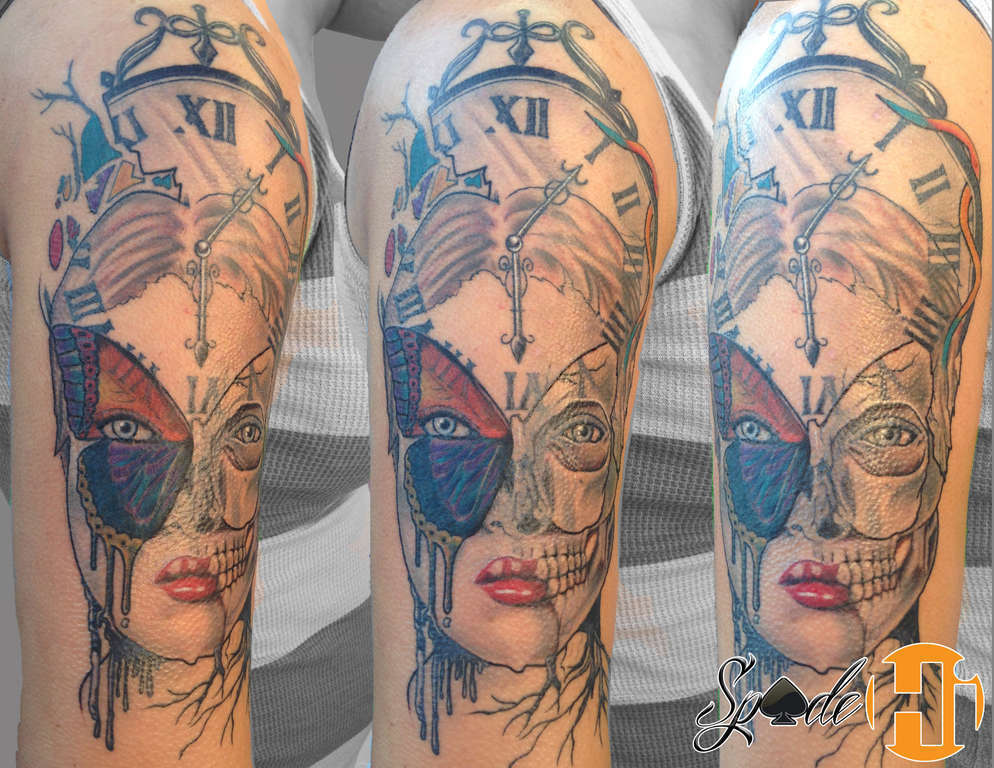 Trash-polka-tattoo-arm-sleeve-hyperink-studios