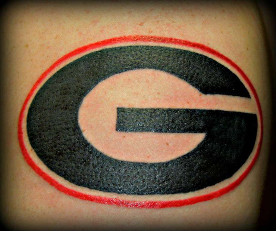 Georgia Bulldogs Georgia State Outline with Georgia G Mini Decal  Dawg  Fans Only