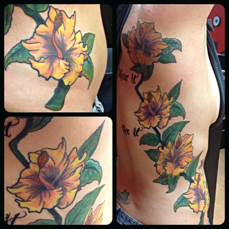 weswesyall:neo-traditional-tattoo-flower-tattoo-flowers