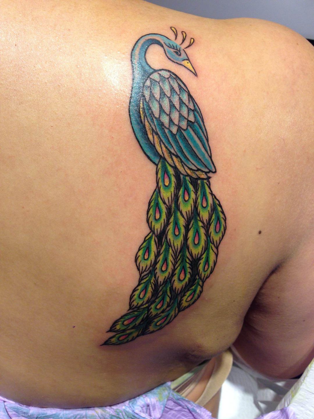 nathanemery:traditional-peacock-tattoo-peacock-traditional-traditional ...