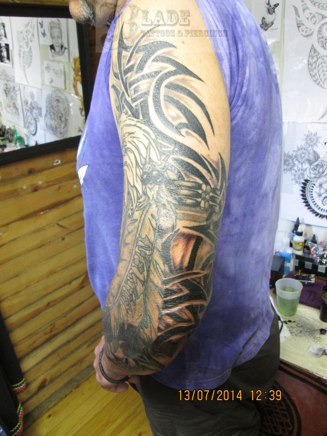 Solid Arm Band Tattoo for Men - Black Poison Tattoos