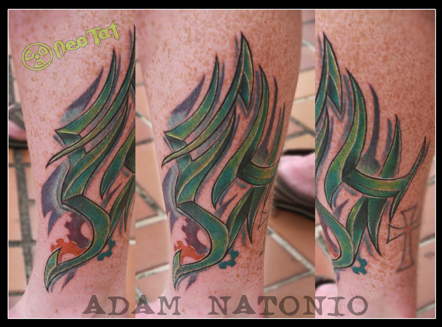 green tribal tattoos