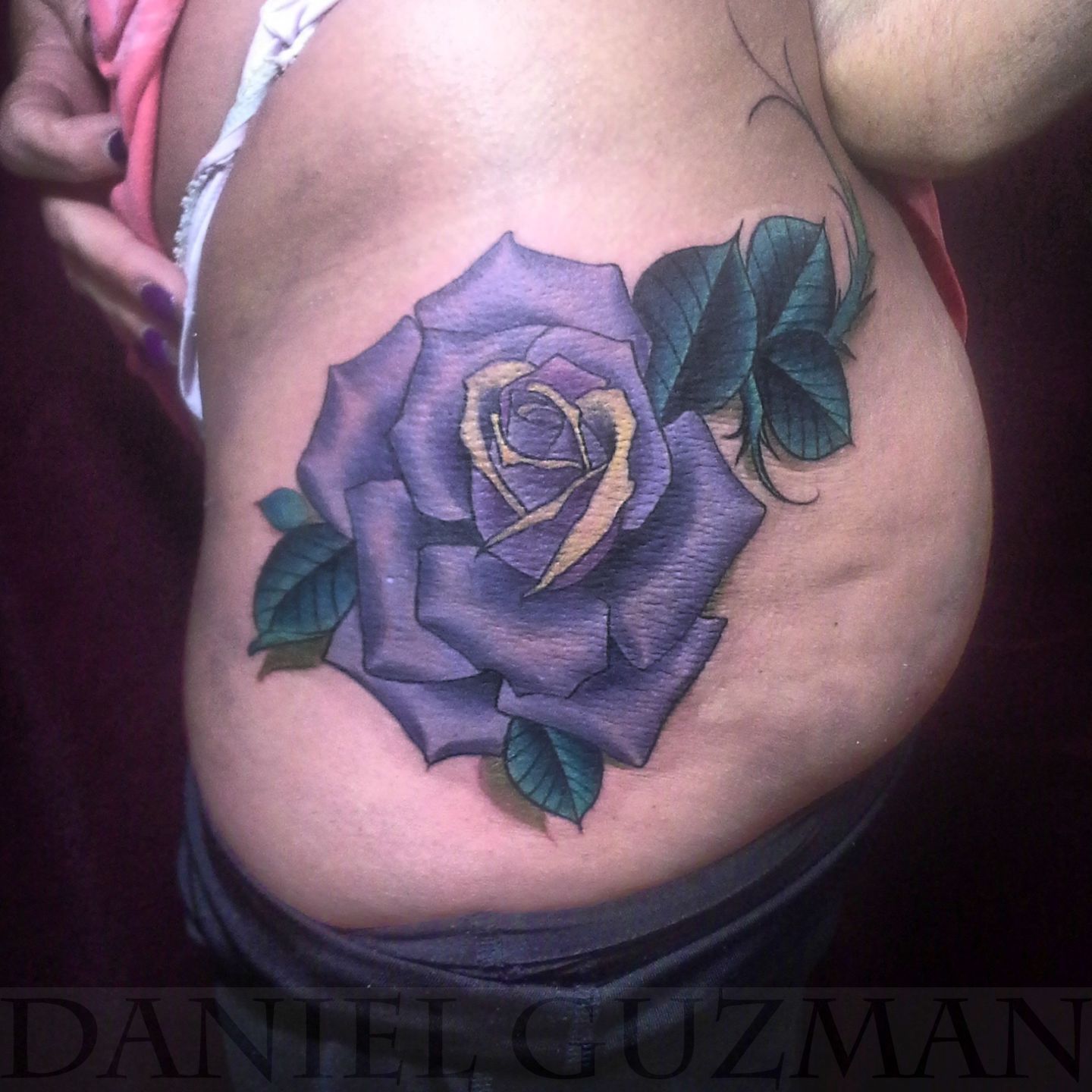 Danielguzmantattoos Neo Traditional Rose Rose Tattoo
