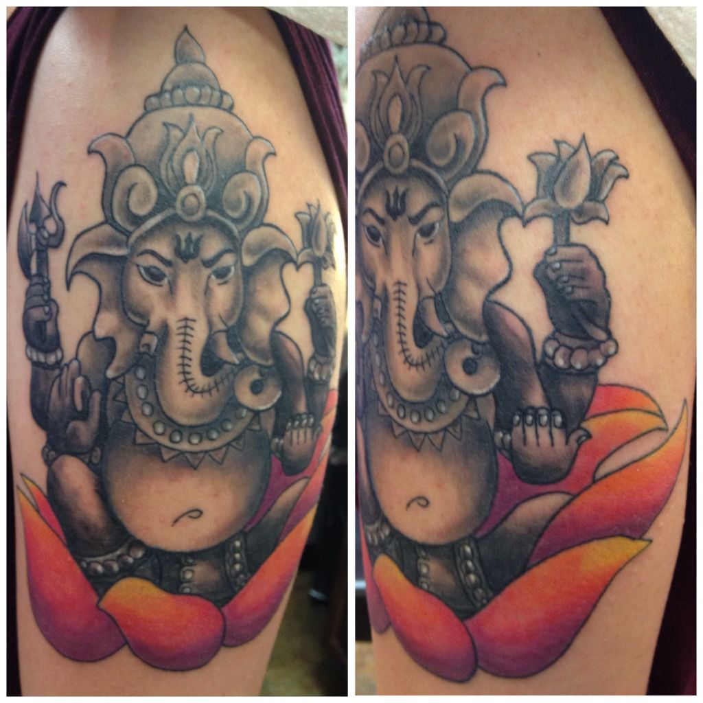 Tattoo uploaded by Hateful Kate • Ganesha, by Philippe Fernandez (via  IG—philippefernandez) #traditional #blackwork #black #philippefernandez •  Tattoodo