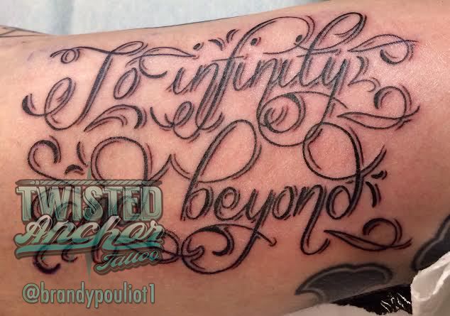 to infinity and beyond tattoo font