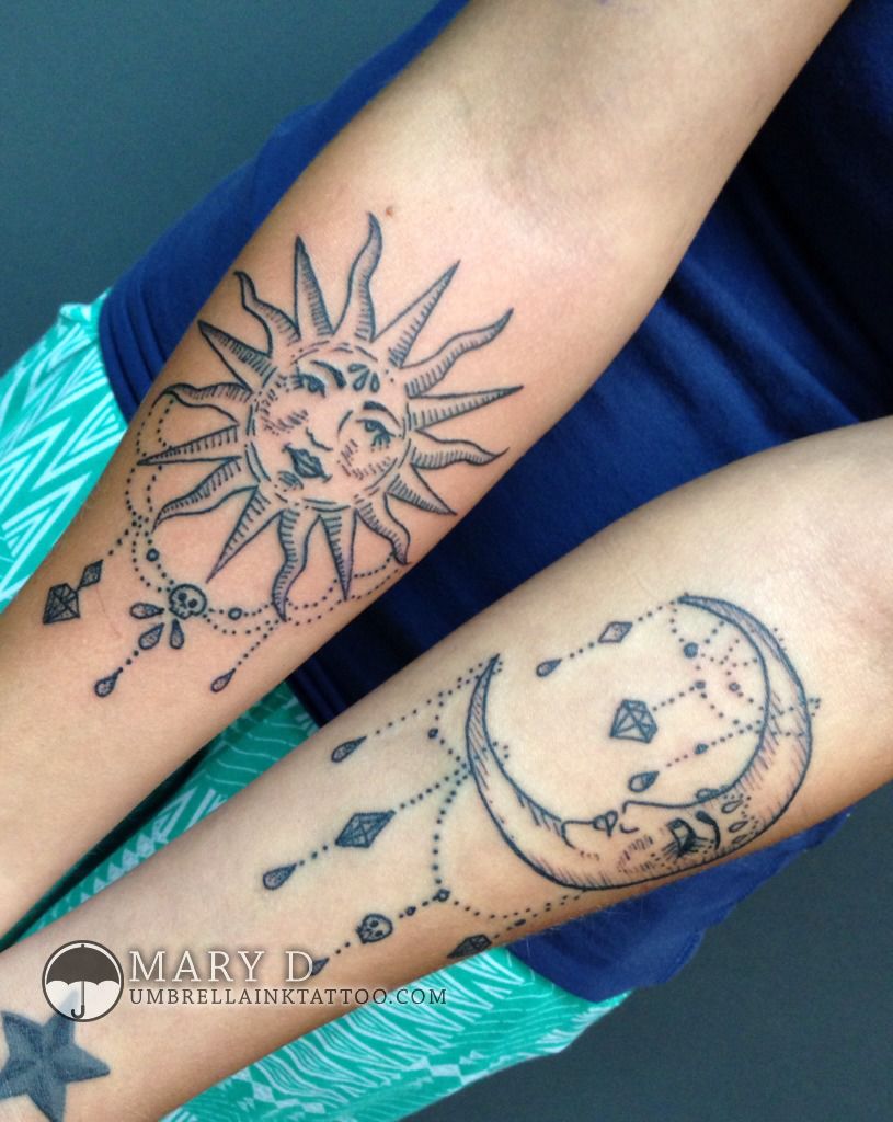 maryd:olivias-sun-and-moon-jammerz-3-sun-moon-blackwork-illustration ...
