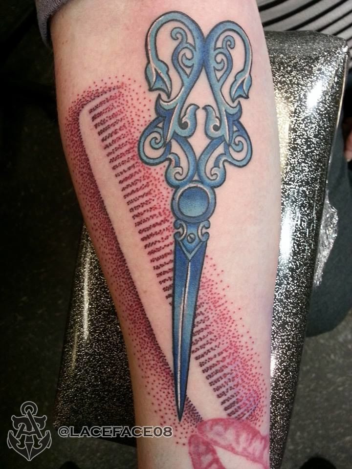 BB Tattooz - Scissors-Razor Tattoo Design. Client: Bishal Thakur | Facebook