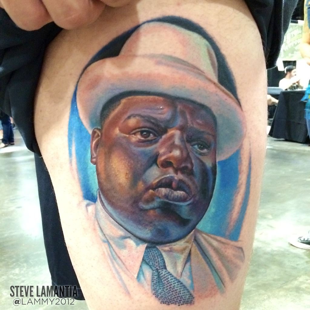 Dylan Weber on Instagram NOTORIOUS Biggie Smalls portrait from almost a  year ago on the back of Riains thigh Using this time off work to prepare a  lot of my