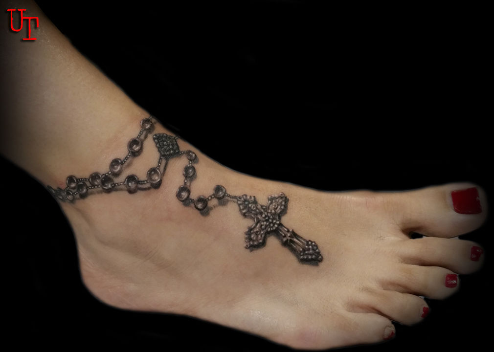 Rosary Beads Tattoos Foot Women For Women  फट शयर