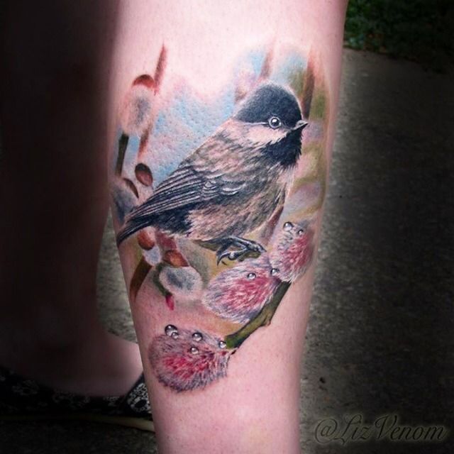 John Osgood - Paisley Chickadee 2 - Urban Chickadee Bird Painting For Sale  at 1stDibs | watercolor chickadee tattoo, chickadee bird tattoo