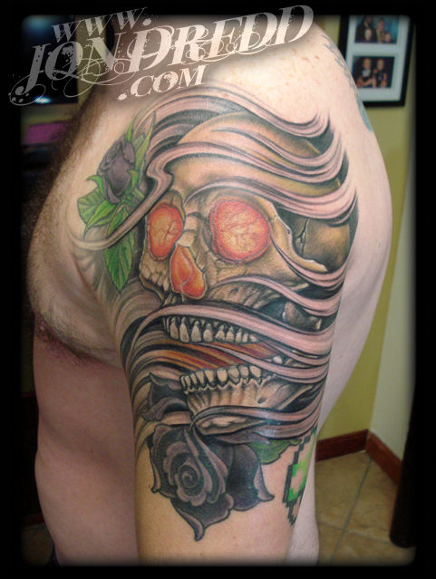 Skullroses_jonathan_kellogg_crucial_tattoo_salisbury_maryland