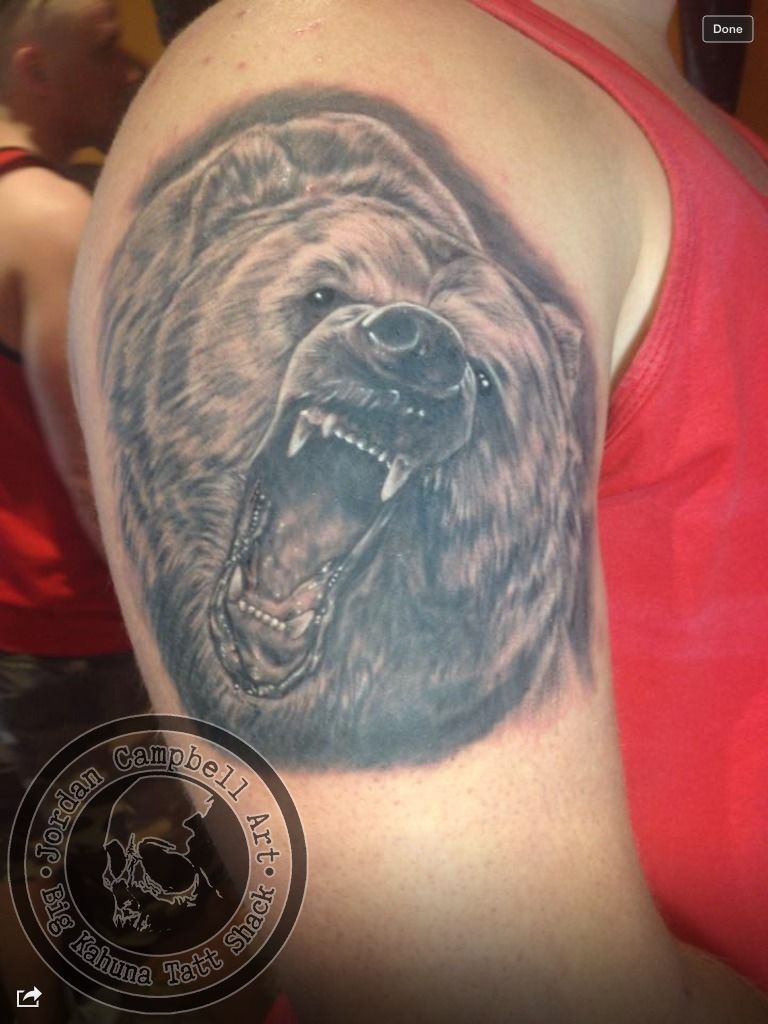 Grizzly bear tattoos Bear art Bear tattoos HD phone wallpaper  Peakpx