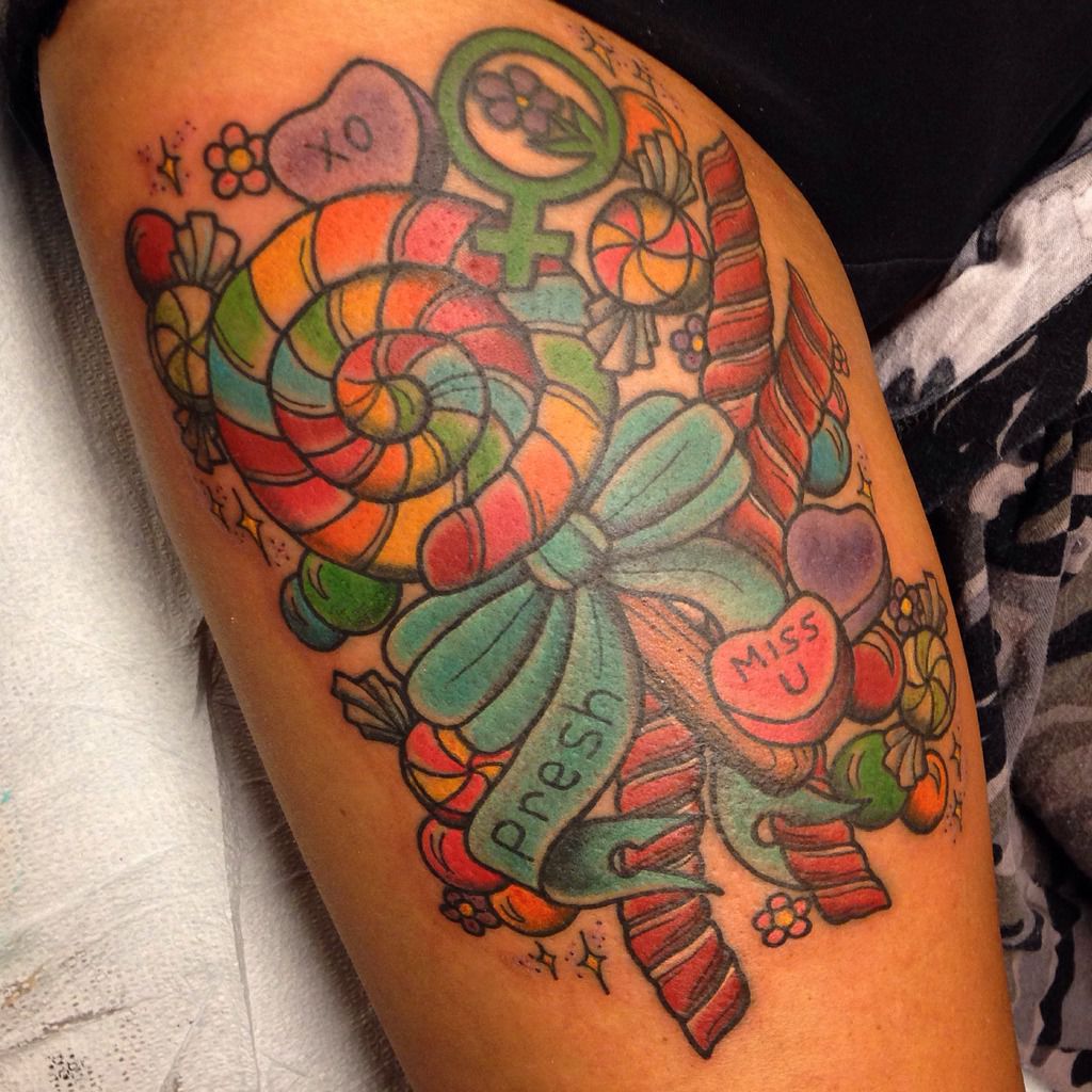 Tattoo uploaded by Aesthetic Tattoo • Cotton candy colored bouquet •  Tattoodo