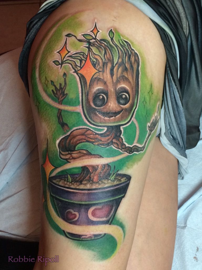 Small Groot Tattoo by shinigamixdink  Tattoogridnet
