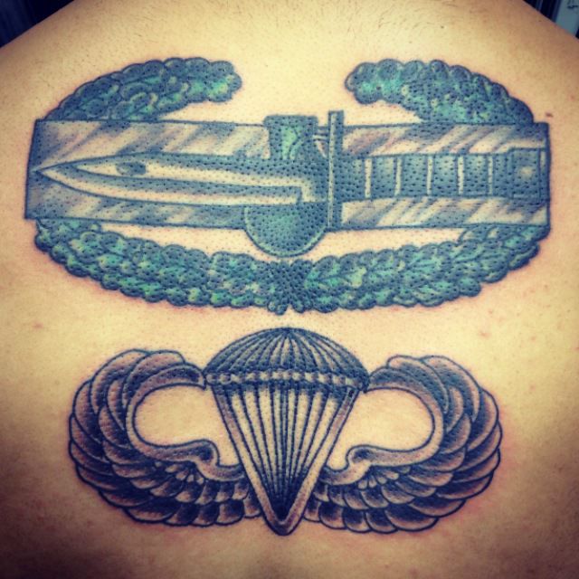 fubar discount deucethe tattoo dudes photo  combat infantry badge some  tattoos ive done