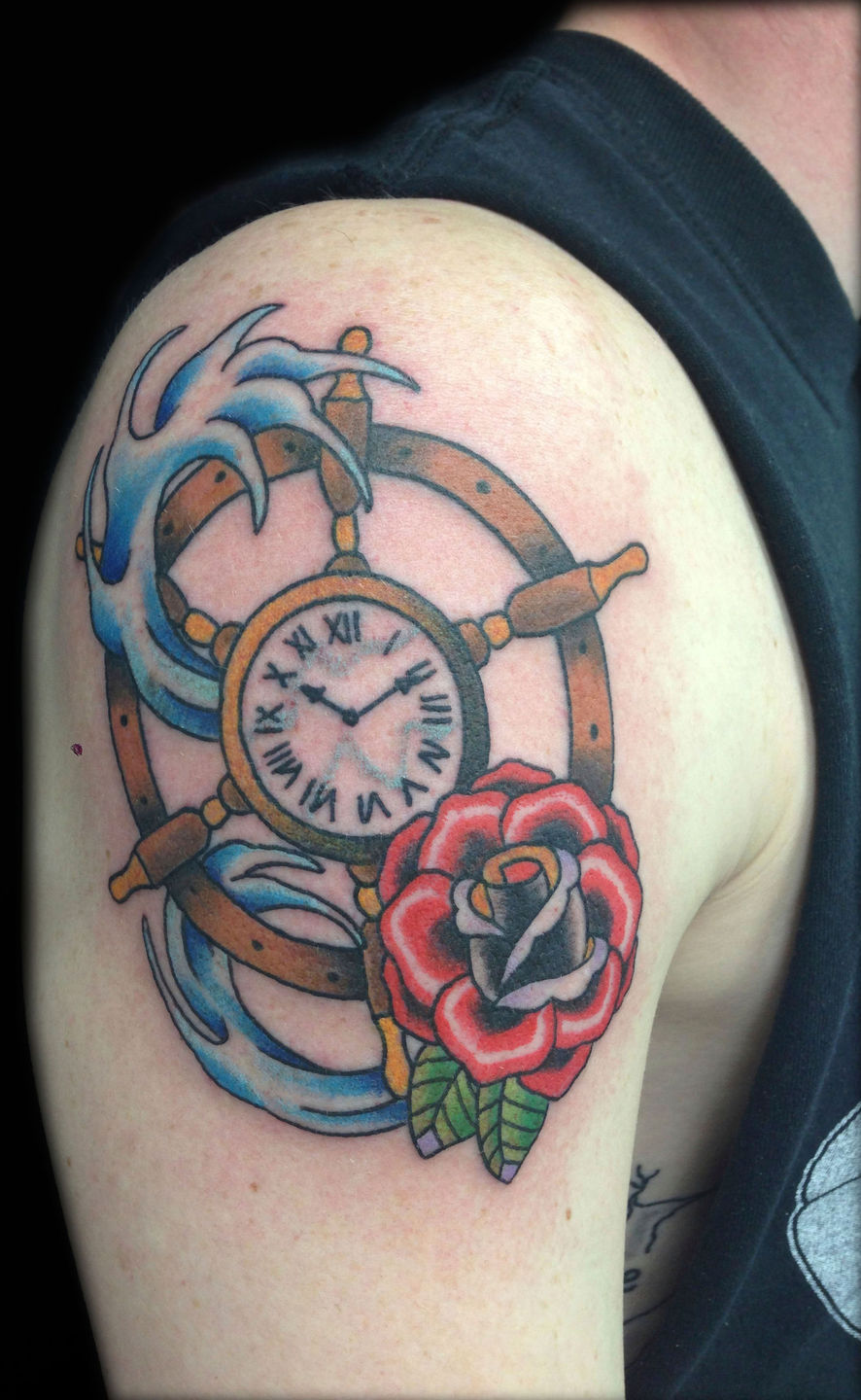 Ships wheel by our artist @inked_daryl Book with him or any of our other  awesome artist by clicking the link in the bio or visit us at… | Instagram