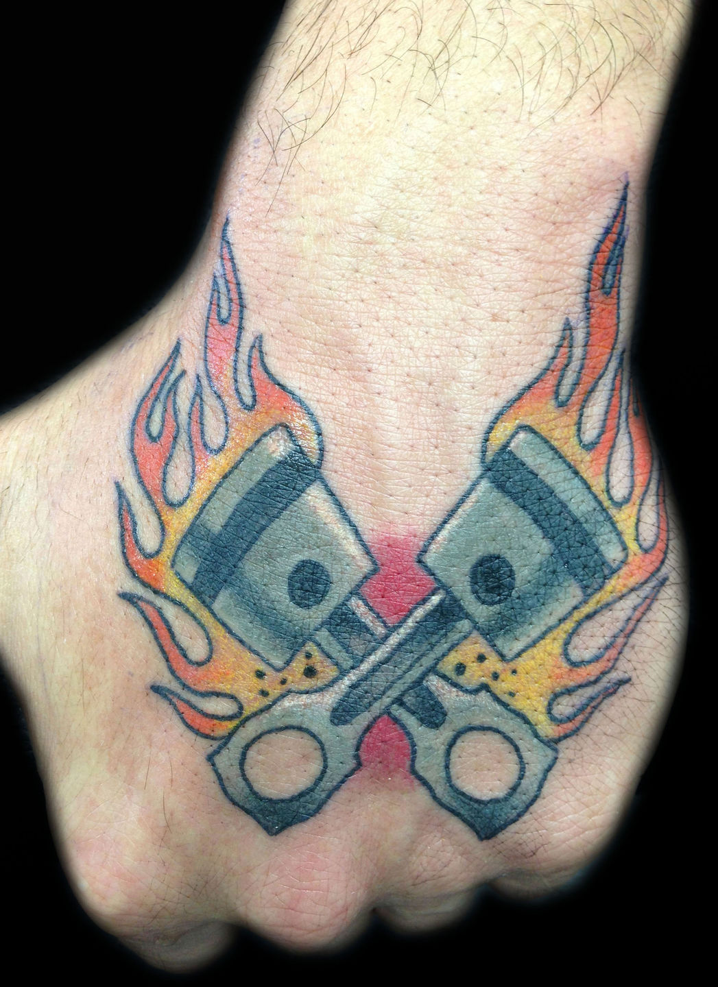 Skull with Piston tattoo by Demon Tattoo | Photo 4432