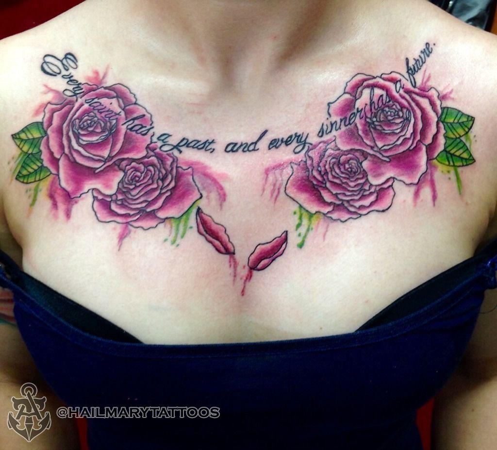 Brooke Cool Watercolor Splat Black Floral Rose Temporary Tattoo – MyBodiArt
