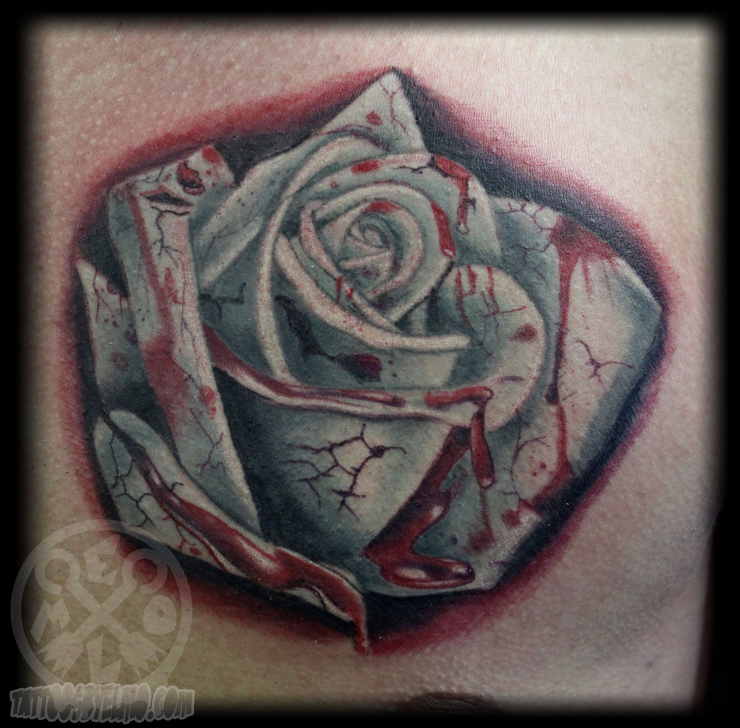 Bleeding Rose Temporary Tattoo  Etsy Denmark