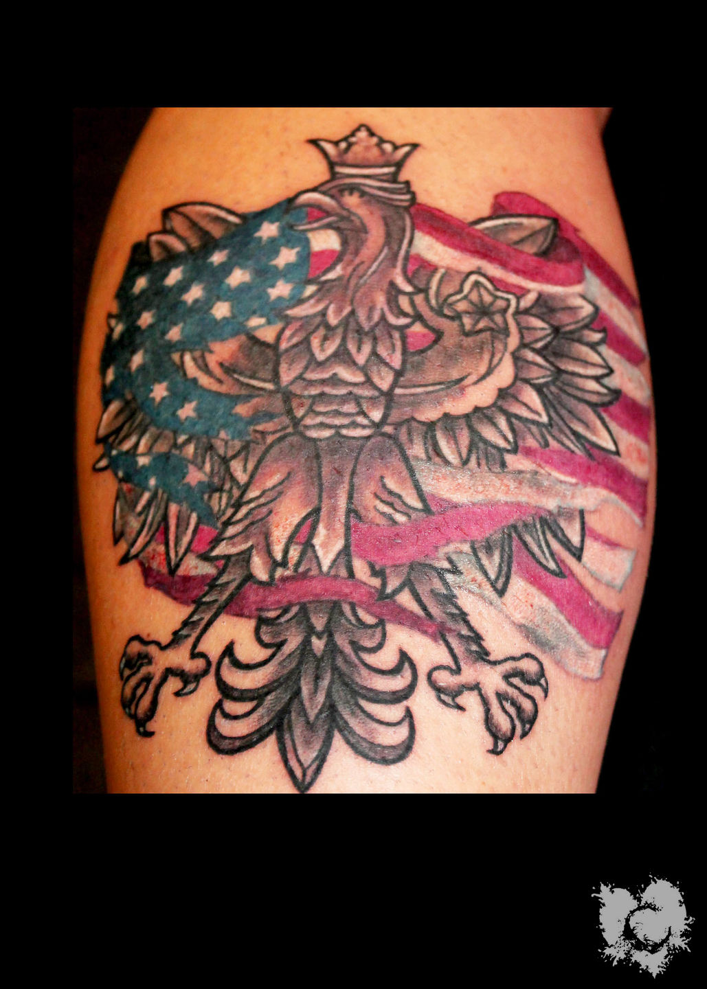 polish flag tattoo