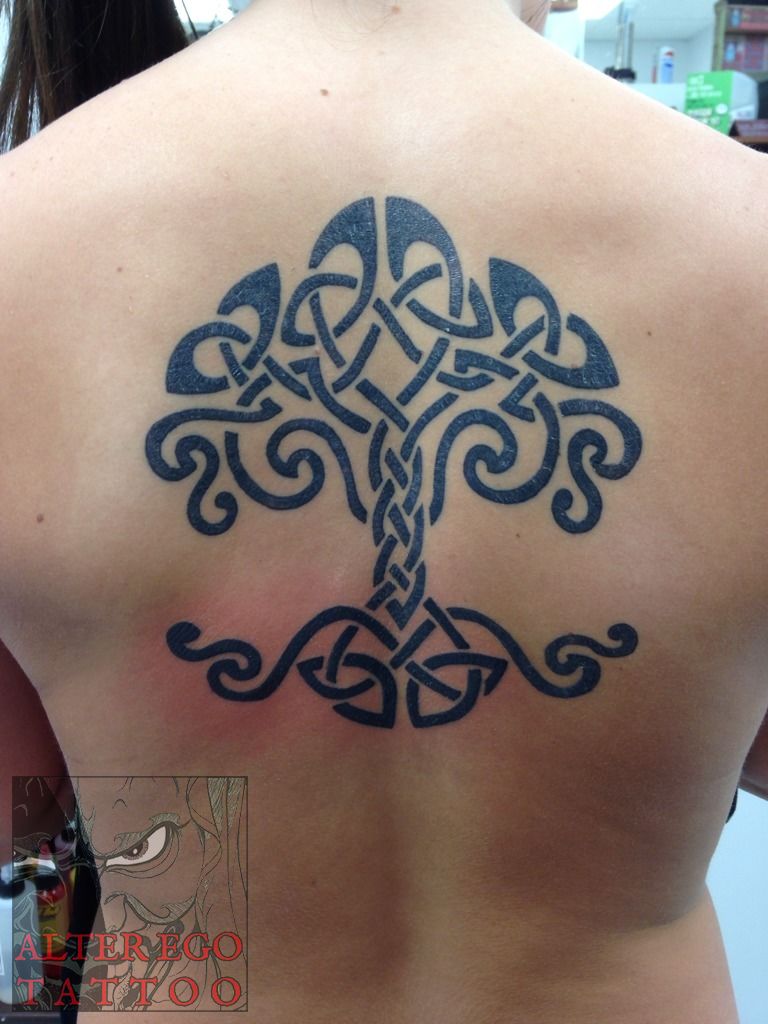tribal tree tattoo