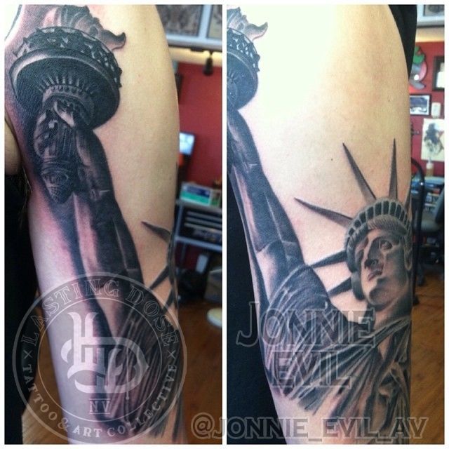 Biker Tattoos  Patriotic tattoos Statue of liberty tattoo Biker tattoos