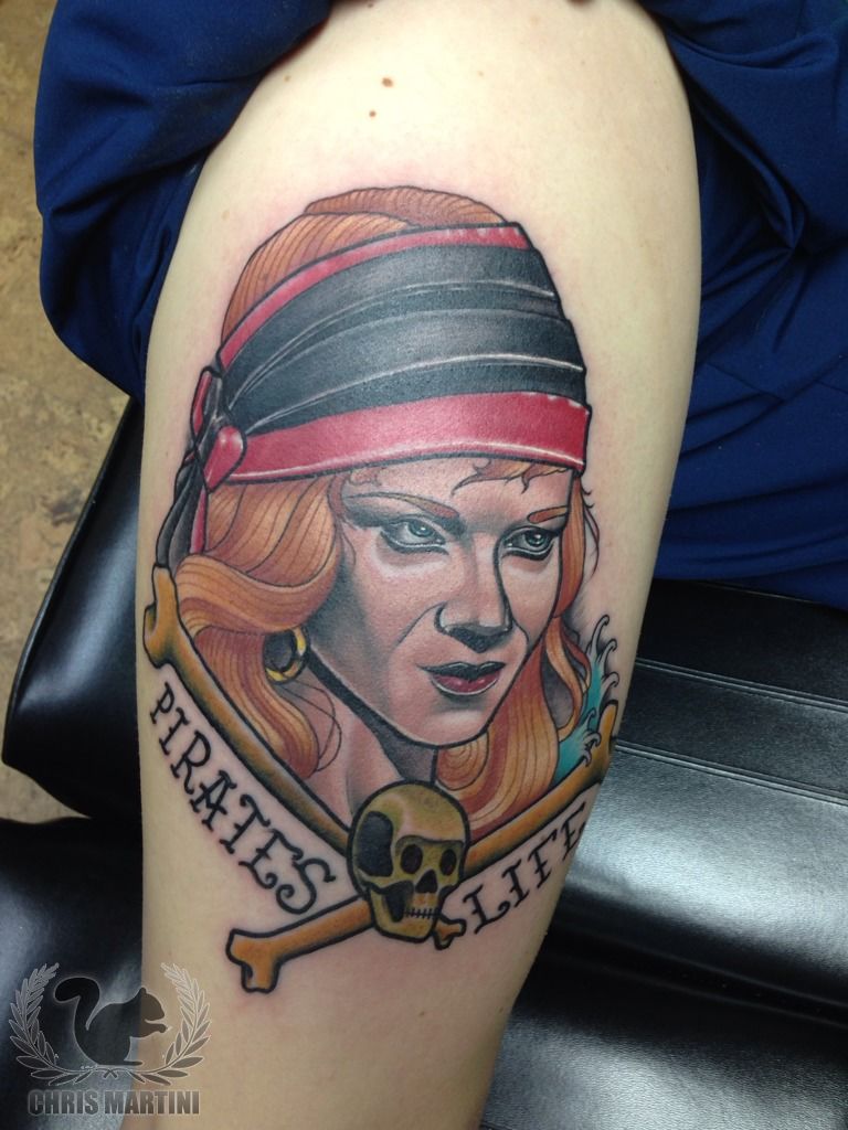 tararisingtattoo did this sweet Pirates of the Caribbean inspired tattoo! |  Instagram