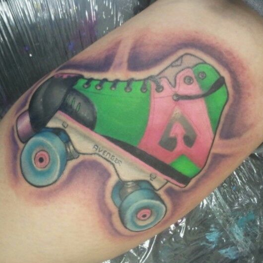 Roller skate sticker tattoo  Good Vibrations Ink Orlando  Facebook