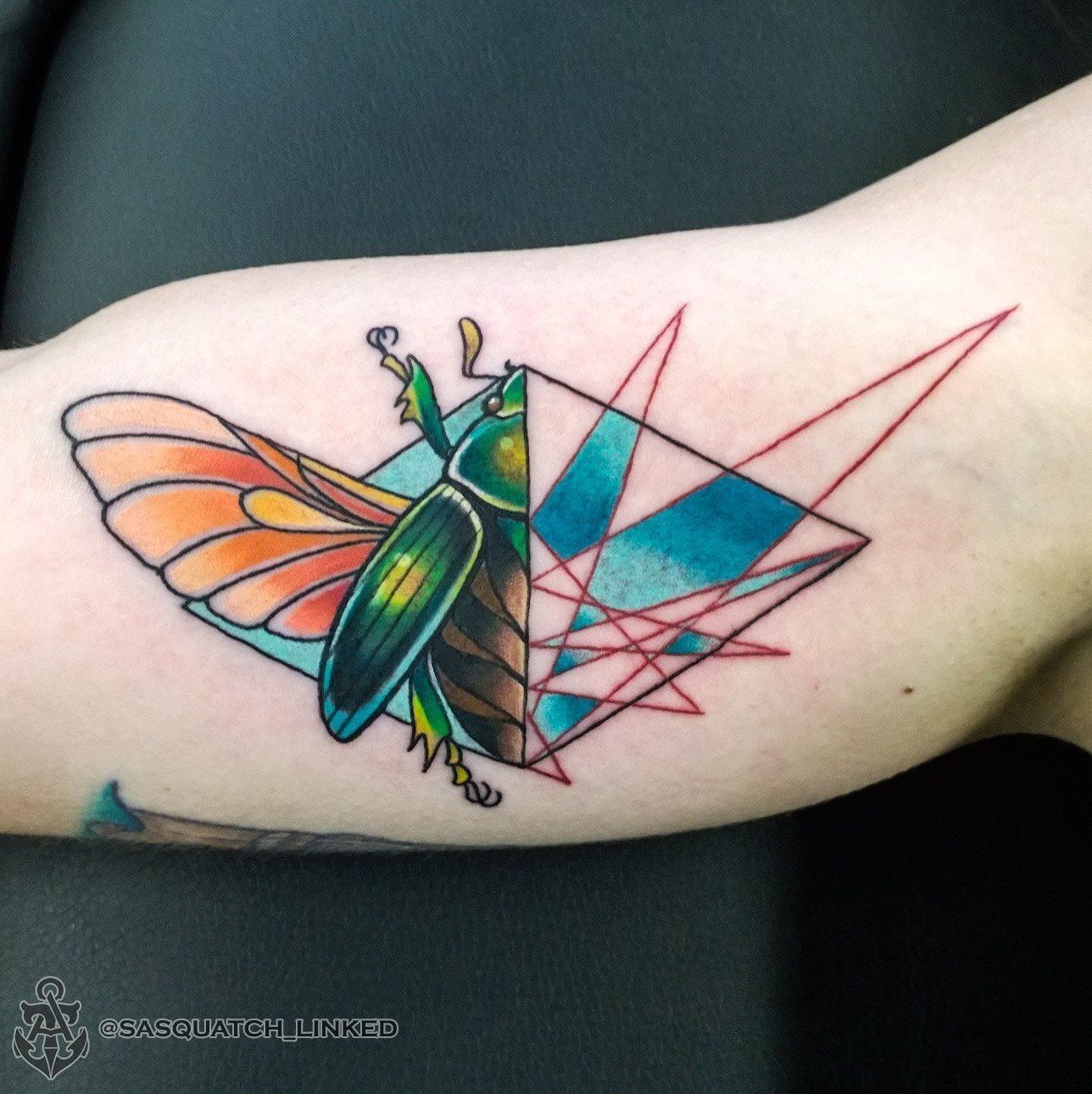 Leaf Bug Tattoo - Tattoos by Jake B