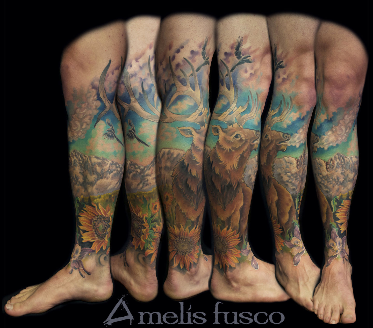 Forest leg sleeve blackwork  Leg sleeve tattoo Forearm sleeve tattoos Leg  tattoos