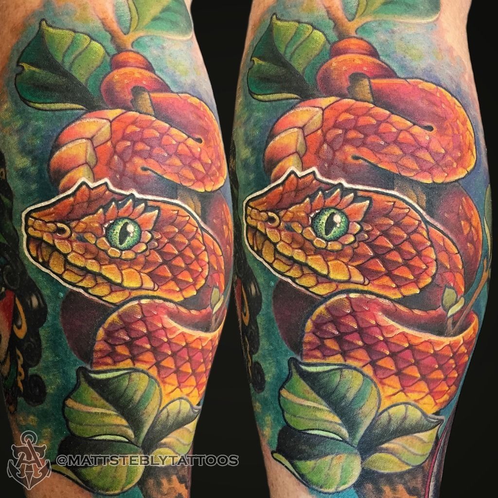 Buy Bush Viper Temporary Tattoo, Snake Tattoo, Fake Tattoo, Snake Art,  Snake Flower Tattoo, Snake Gifts, Reptile Decor, Tattoo Design, Artwork  Online in India - Etsy