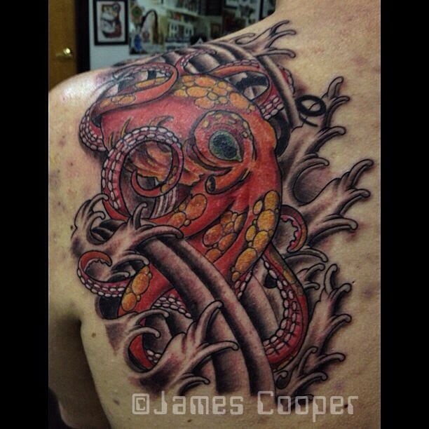 Neo Traditional Octopus Tattoo Design – Tattoos Wizard Designs