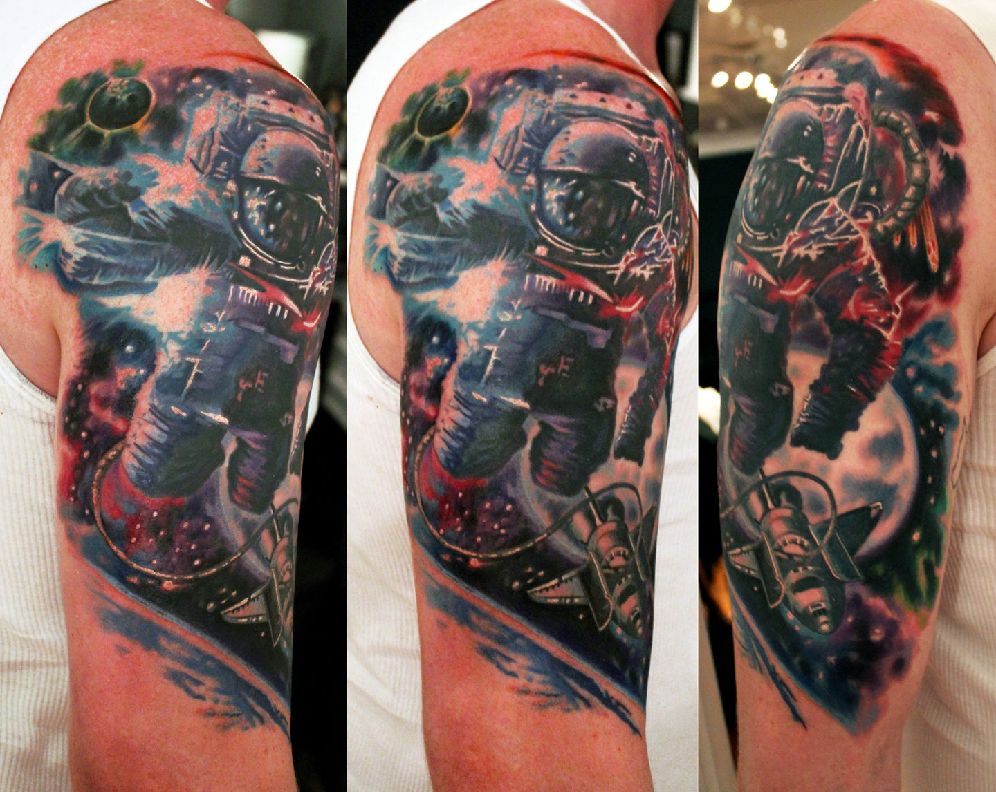 40 Spaceship Tattoo Designs For Men  Outer Space Ink Ideas