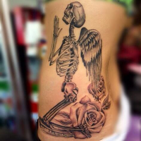 Skeleton tattoo by willowblossom  Instagram