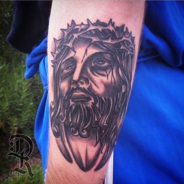 Jesus Crown of Thorns Tattoo Jesus Temporary Tattoo / Religious Tattoo /  Saviour Tattoo / Jesus Tattoo / Crown of Thorns / Jesus Christ - Etsy