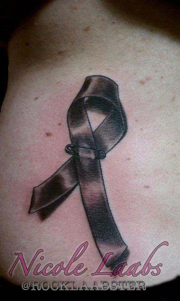 Here is my Pain Test tattoo Black ribbon   Melanoma Its not j   ClipArt Best  ClipArt Best