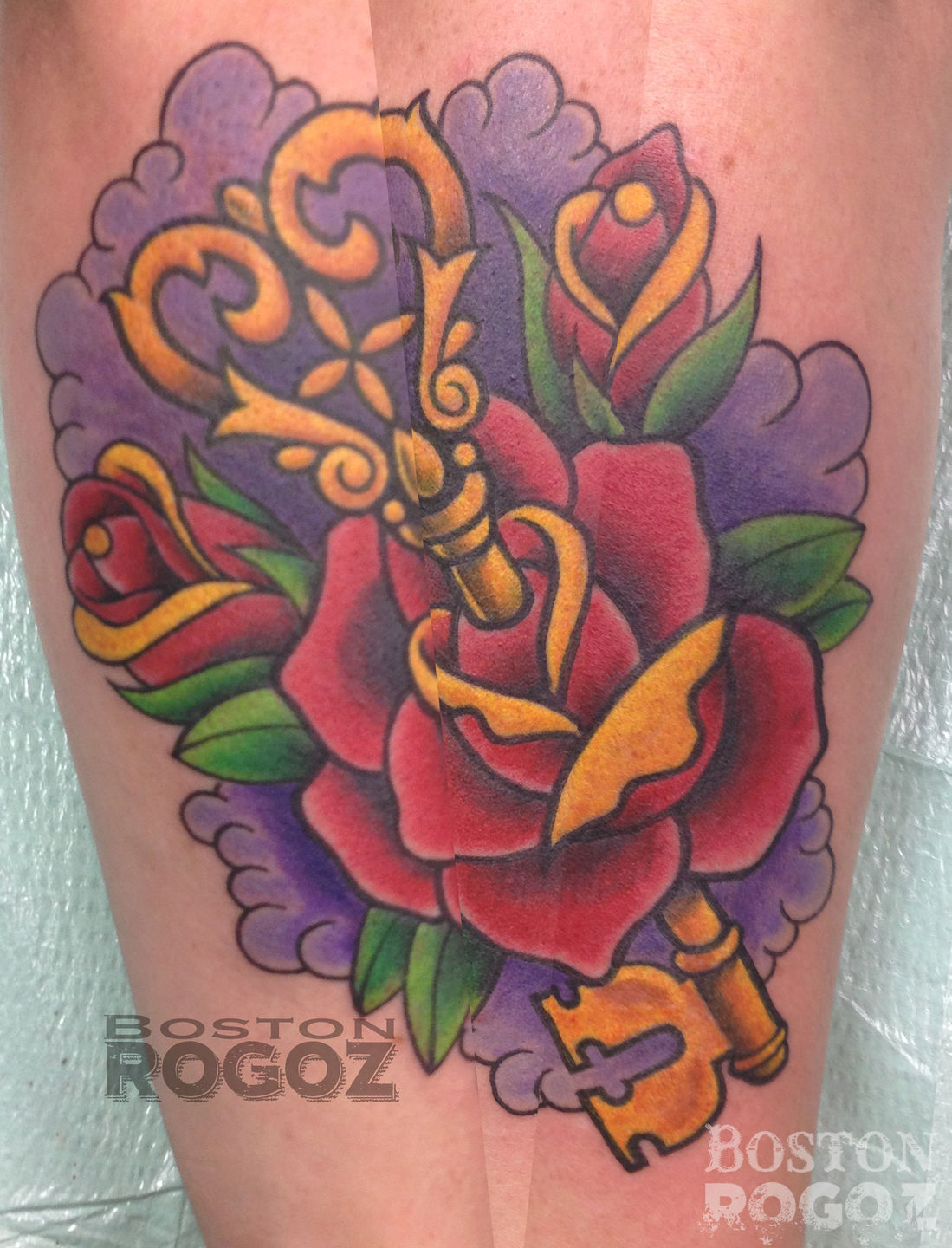 key lock locket roses traditional tattoo  Tattoos By JR Lin  Flickr