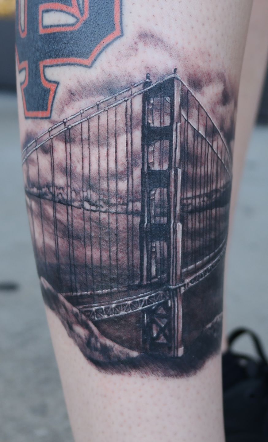 60 Golden Gate Bridge Tattoos For Men  San Francisco Ink Ideas  Tattoos  for guys Bridge tattoo Golden gate bridge tattoo