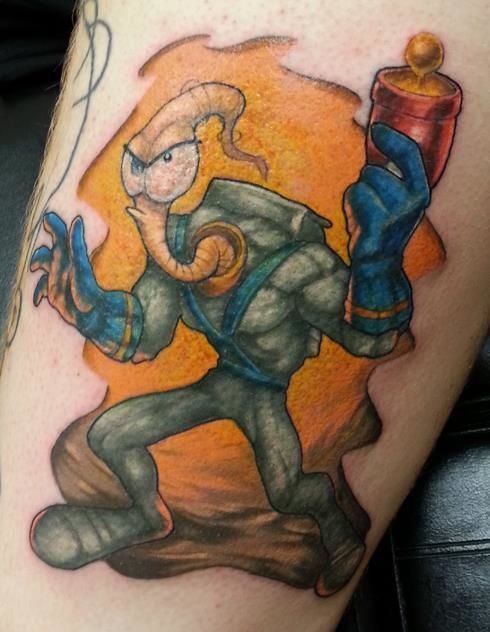 Earthworm Jim Tattoo  Color tattoo Photo realism tattoo Artist