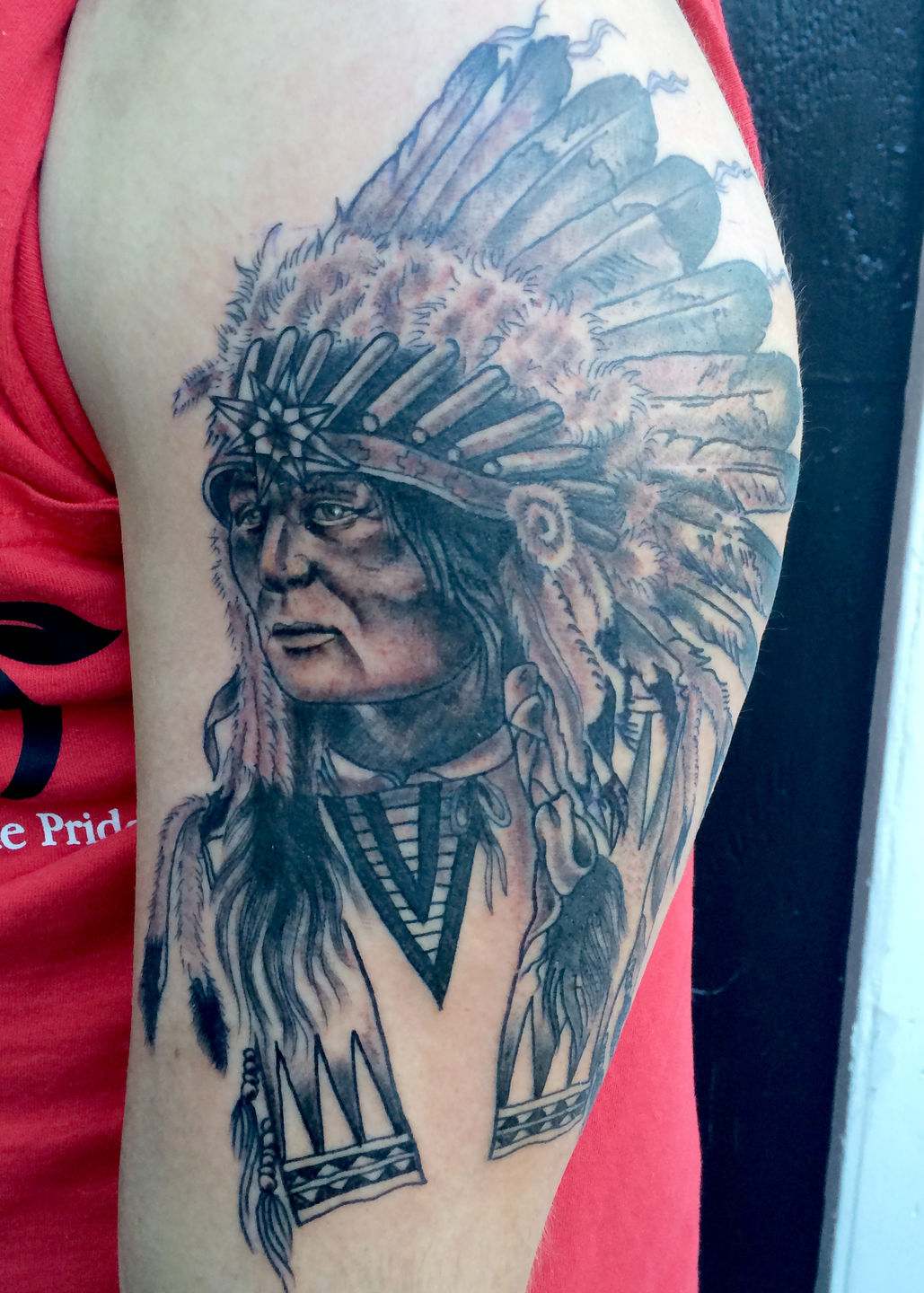 American Indian Leg Sleeve – Triple 222 Tattoo