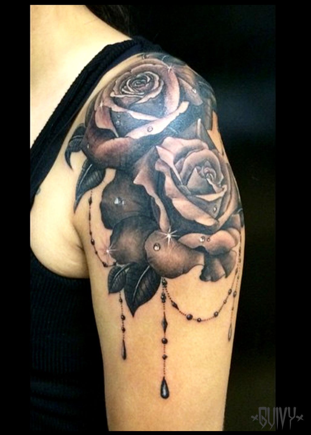 Tattoo uploaded by Stacie Mayer  Color realistic rose covered in water  droplets Tattoo by Kyle Cotterman realism colorrealism KyleCotterman  rose flower waterdrops  Tattoodo
